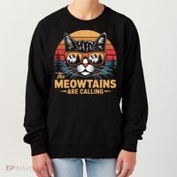 Cat The Meowtains Are Calling Ski Lover Winter Vacation  Women's Sweatshirt thumb 0