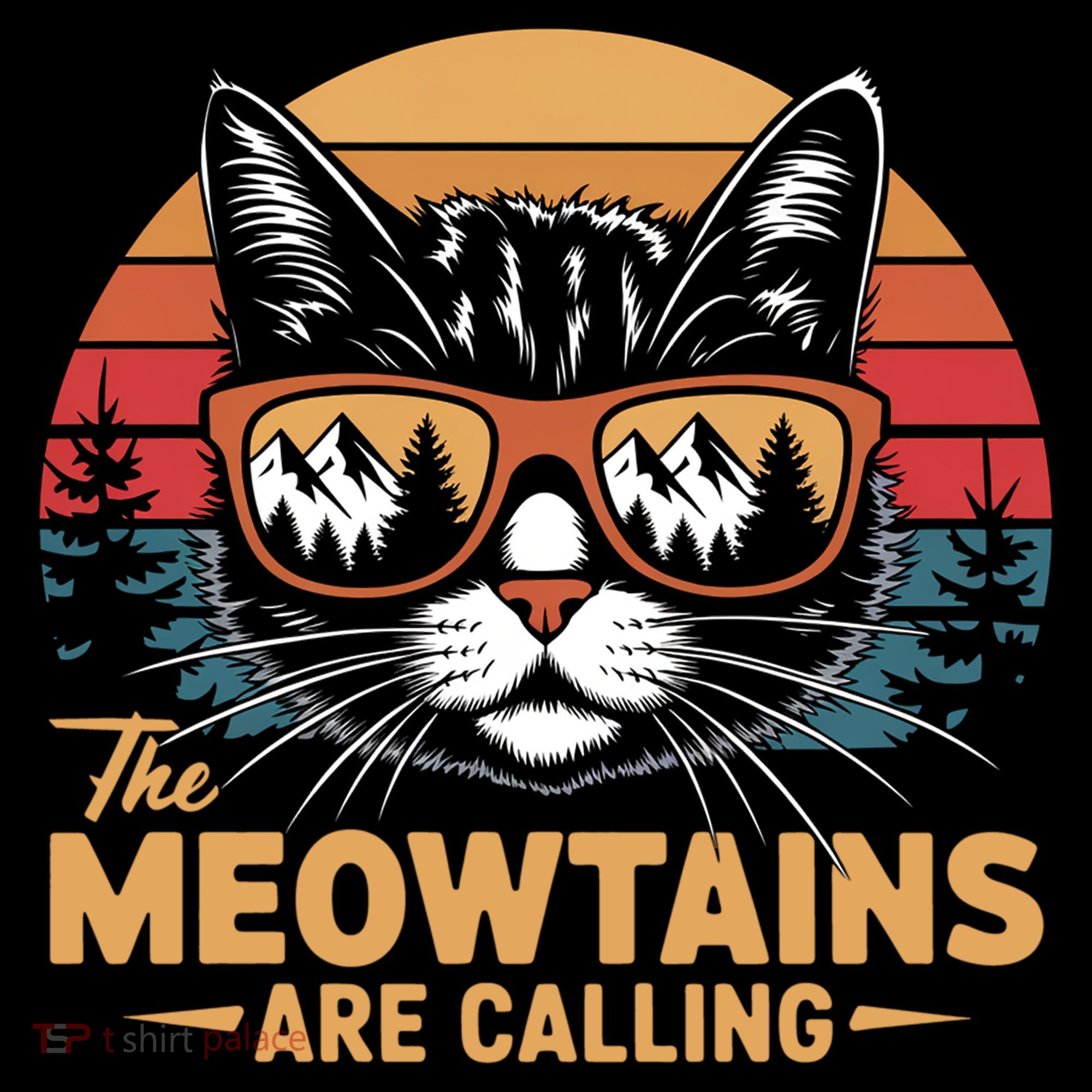 Cat The Meowtains Are Calling Ski Lover Winter Vacation  Coffee Mug