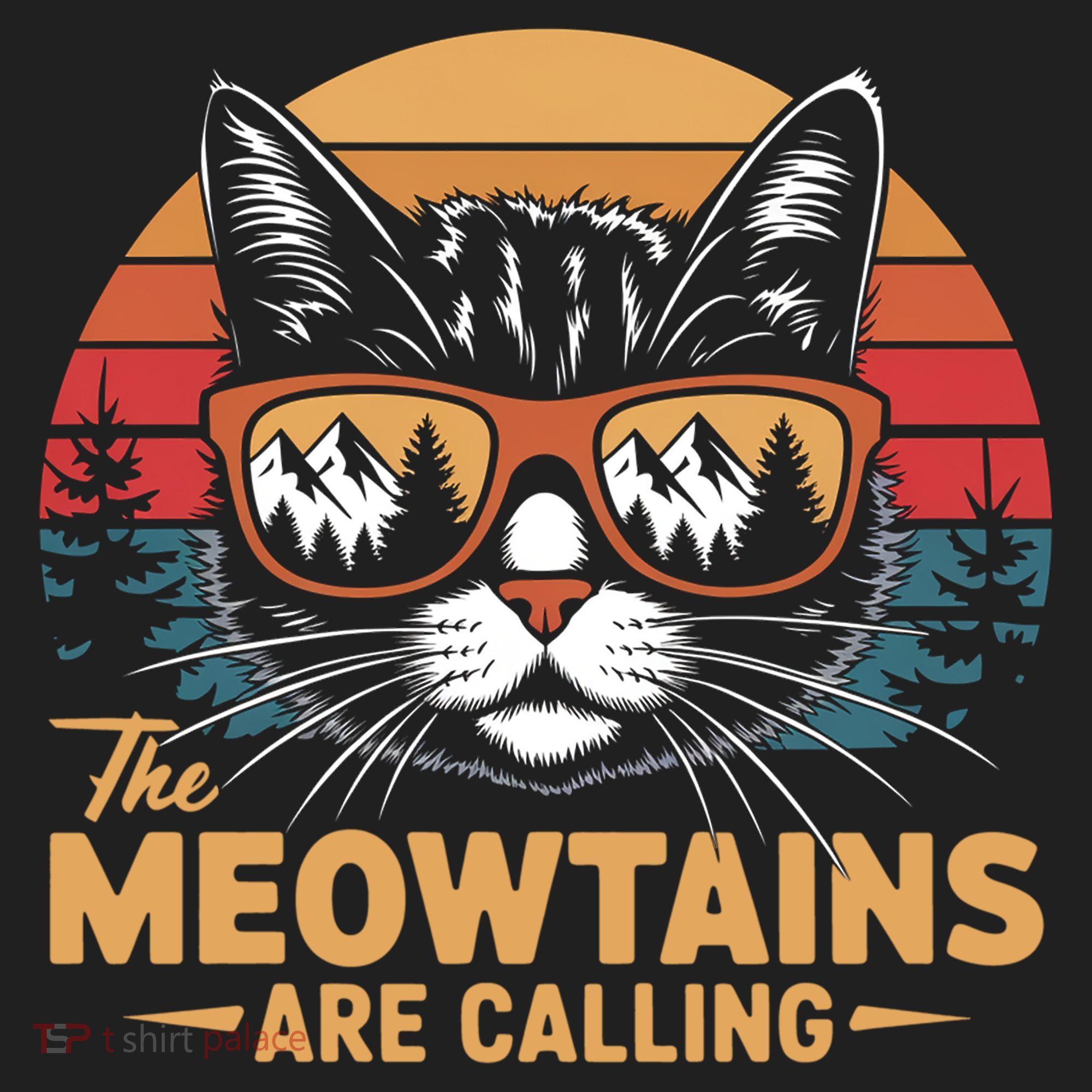 Cat The Meowtains Are Calling Ski Lover Winter Vacation  Beanie