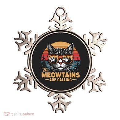 Cat The Meowtains Are Calling Ski Lover Winter Vacation  Ornament