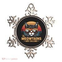 Cat The Meowtains Are Calling Ski Lover Winter Vacation  Ornament thumb 0