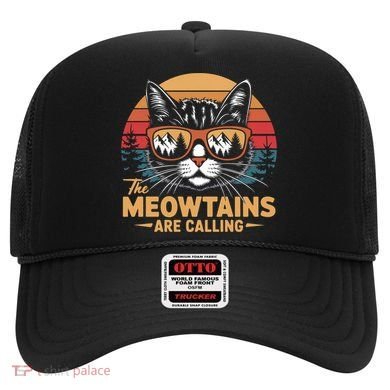 Cat The Meowtains Are Calling Ski Lover Winter Vacation  Hat