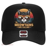 Cat The Meowtains Are Calling Ski Lover Winter Vacation  Hat thumb 0
