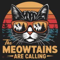 Cat The Meowtains Are Calling Ski Lover Winter Vacation  Hat thumb 2