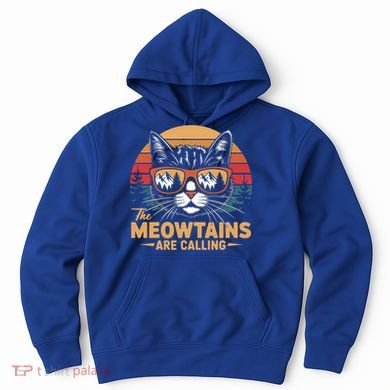 Cat The Meowtains Are Calling Ski Lover Winter Vacation  Hoodie