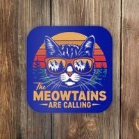 Cat The Meowtains Are Calling Ski Lover Winter Vacation  Coaster thumb 0
