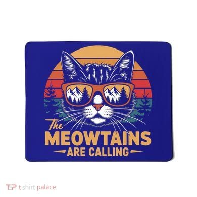 Cat The Meowtains Are Calling Ski Lover Winter Vacation  Mousepad