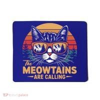 Cat The Meowtains Are Calling Ski Lover Winter Vacation  Mousepad thumb 0