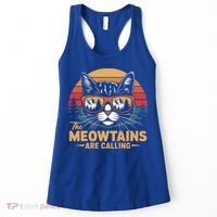 Cat The Meowtains Are Calling Ski Lover Winter Vacation  Women's Tank Top thumb 0