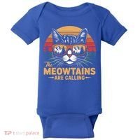Cat The Meowtains Are Calling Ski Lover Winter Vacation  Baby Bodysuit thumb 0