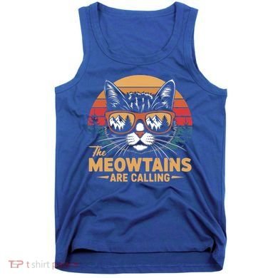 Cat The Meowtains Are Calling Ski Lover Winter Vacation  Tank Top