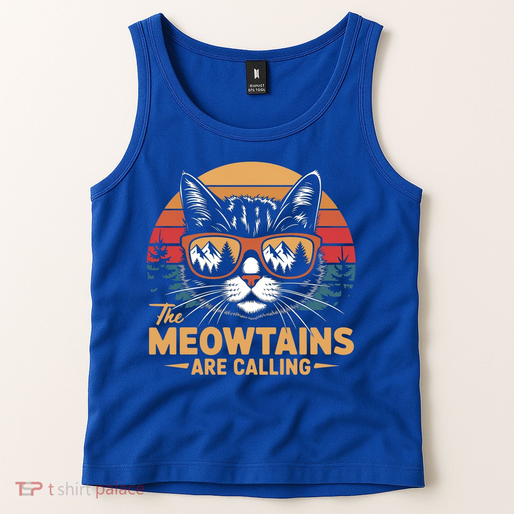 Cat The Meowtains Are Calling Ski Lover Winter Vacation  Tank Top
