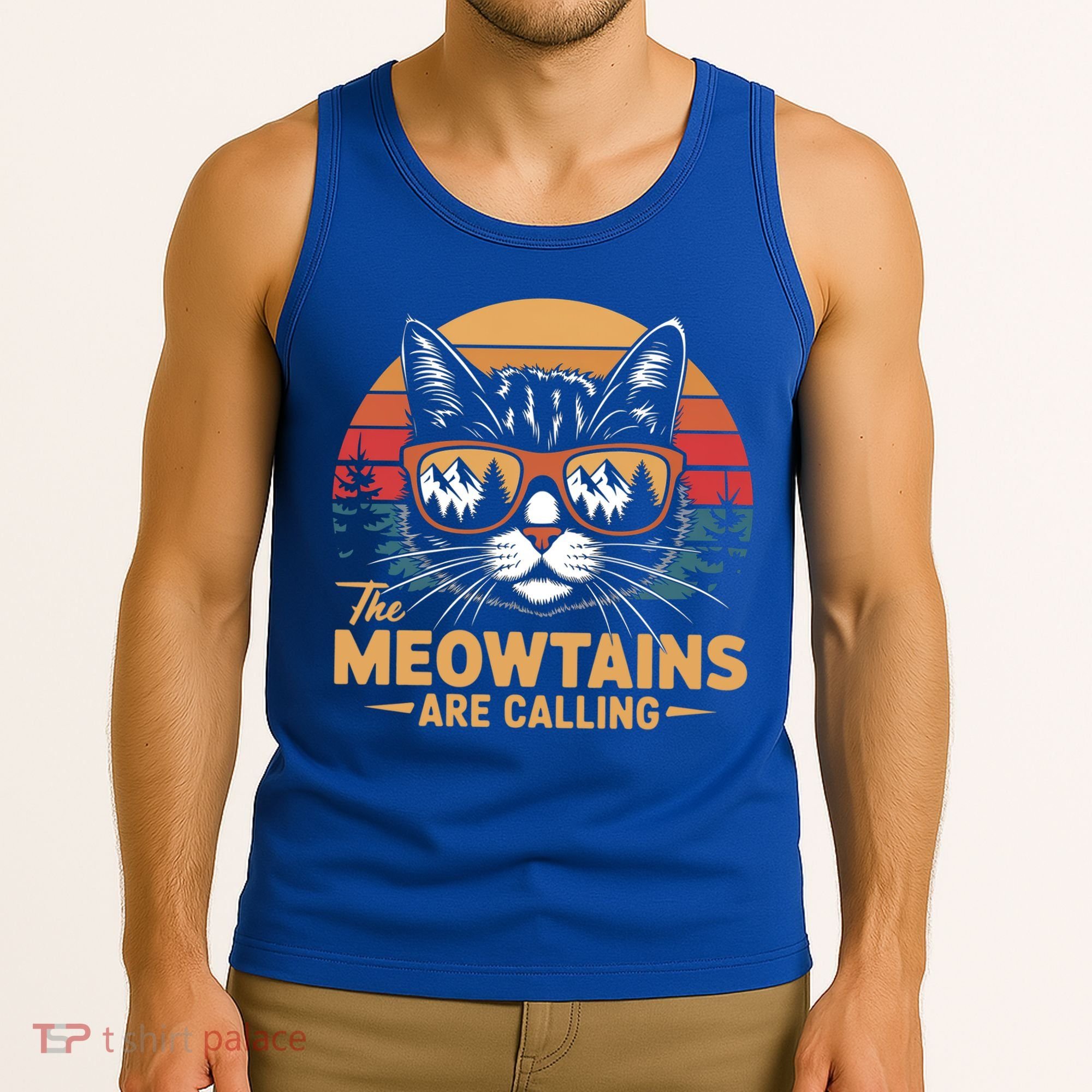 Cat The Meowtains Are Calling Ski Lover Winter Vacation  Tank Top