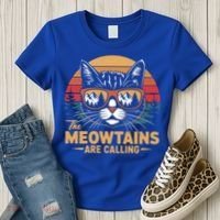 Cat The Meowtains Are Calling Ski Lover Winter Vacation  Women's T-Shirt thumb 3