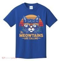 Cat The Meowtains Are Calling Ski Lover Winter Vacation  Kids T-Shirt thumb 0