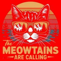 Cat The Meowtains Are Calling Ski Lover Winter Vacation  Santa Hat thumb 1