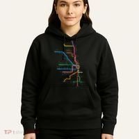 Chicago Trains Map Hoodie thumb 5