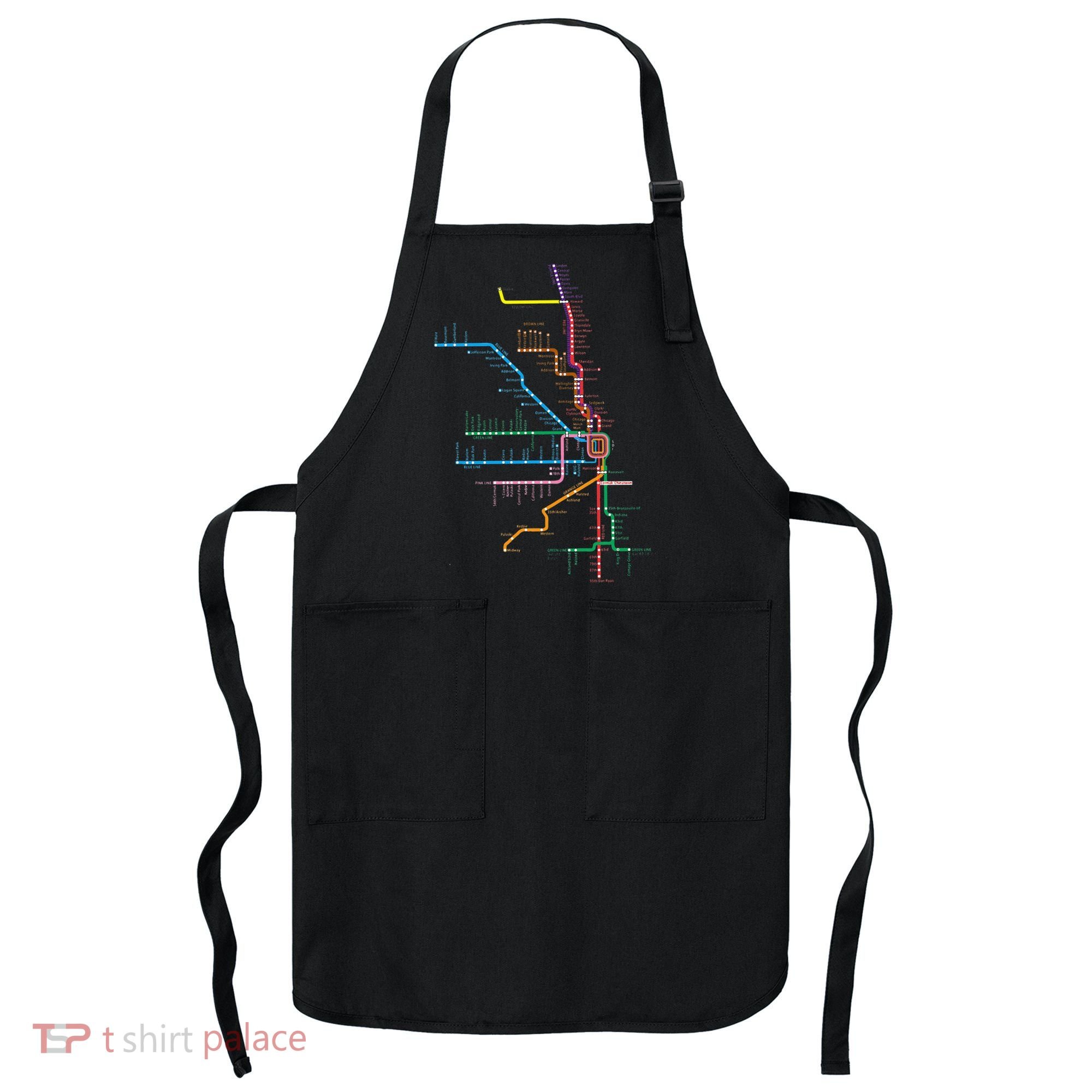 Chicago Trains Map Apron