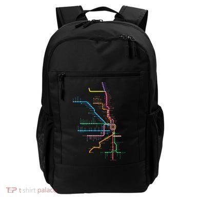 Chicago Trains Map Backpack