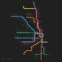 Chicago Trains Map Hat thumb 2