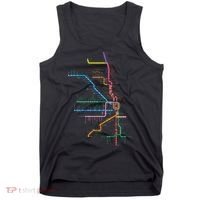 Chicago Trains Map Tank Top thumb 0