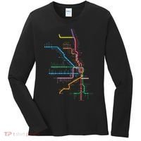 Chicago Trains Map Women's Long Sleeve Shirt thumb 0
