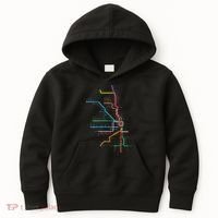 Chicago Trains Map Kids Hoodie thumb 0