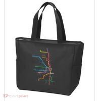 Chicago Trains Map Tote Bag thumb 3