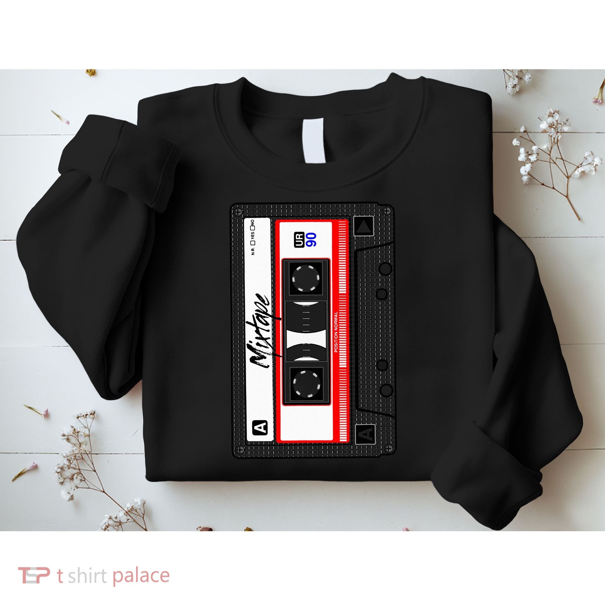 Cassette Tape Music Mix Audio 90s Party 80s Outfit Cassette Sweatshirt
