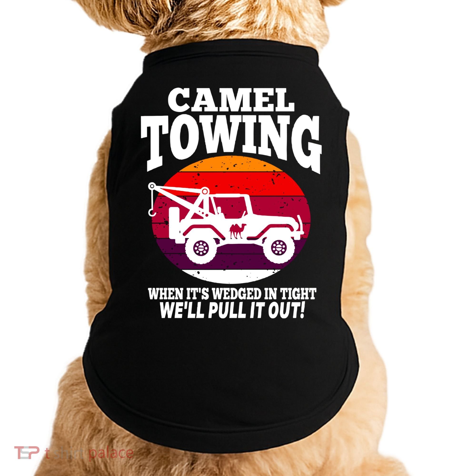 Camel Towing Meaningful Gift Funny Retro Camel Towing Funny Halloween Great Gift Doggie Tank