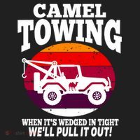 Camel Towing Meaningful Gift Funny Retro Camel Towing Funny Halloween Great Gift Beanie thumb 2