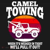 Camel Towing Meaningful Gift Funny Retro Camel Towing Funny Halloween Great Gift Ornament thumb 1