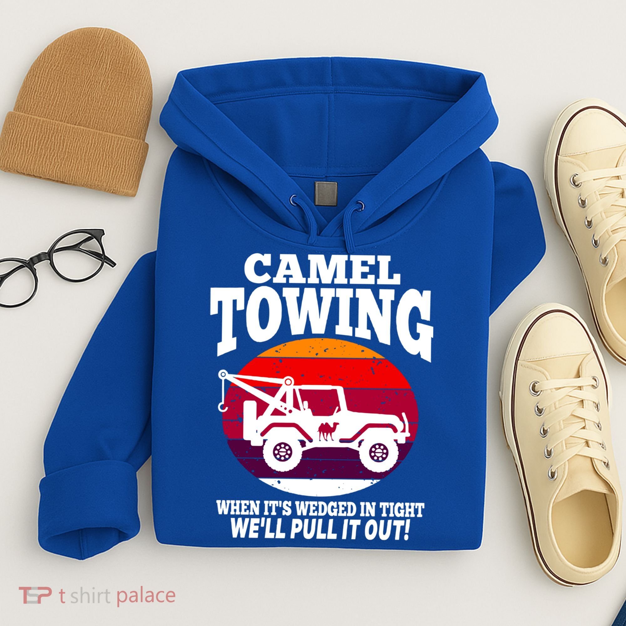 Camel Towing Meaningful Gift Funny Retro Camel Towing Funny Halloween Great Gift Hoodie