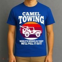 Camel Towing Meaningful Gift Funny Retro Camel Towing Funny Halloween Great Gift T-Shirt thumb 3