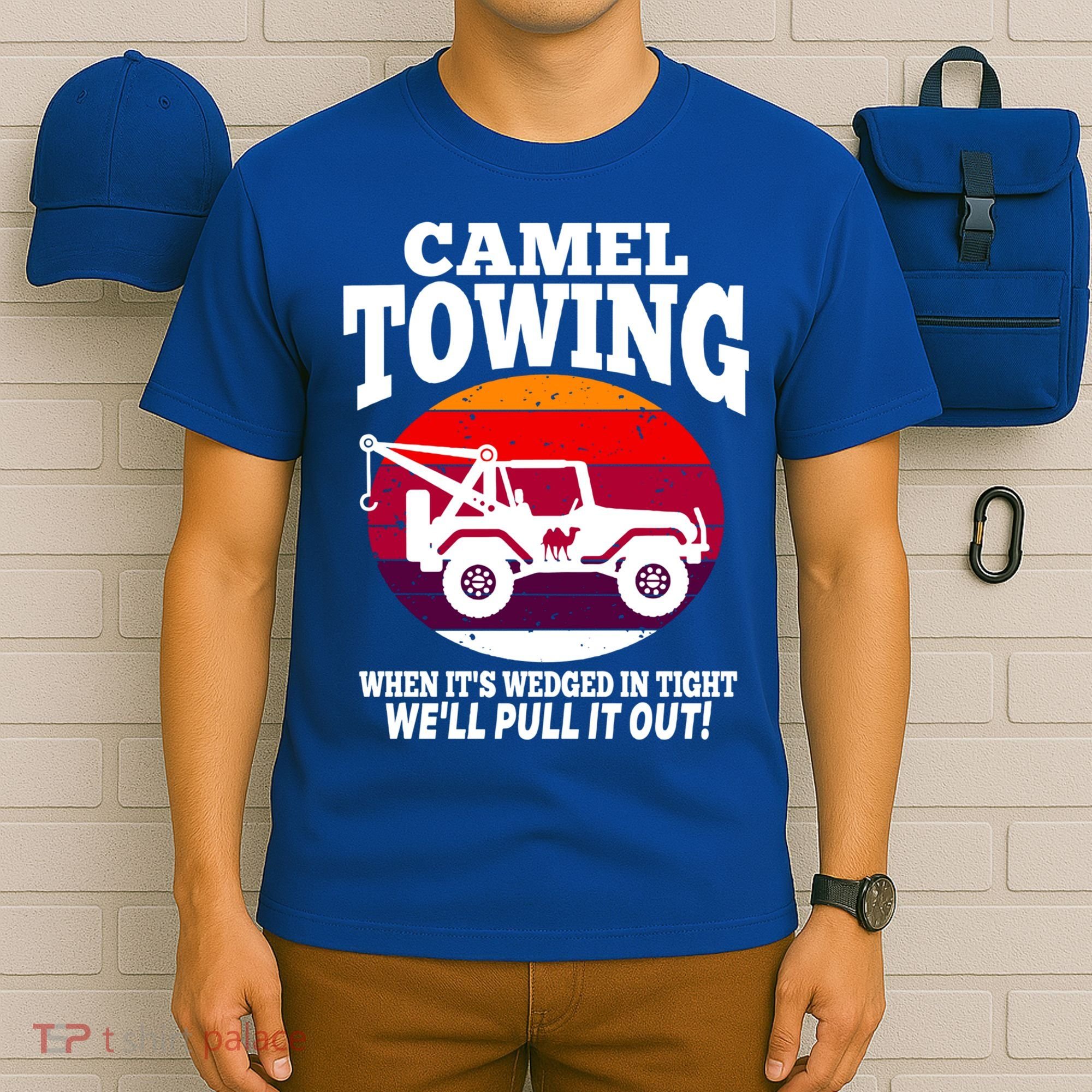 Camel Towing Meaningful Gift Funny Retro Camel Towing Funny Halloween Great Gift T-Shirt