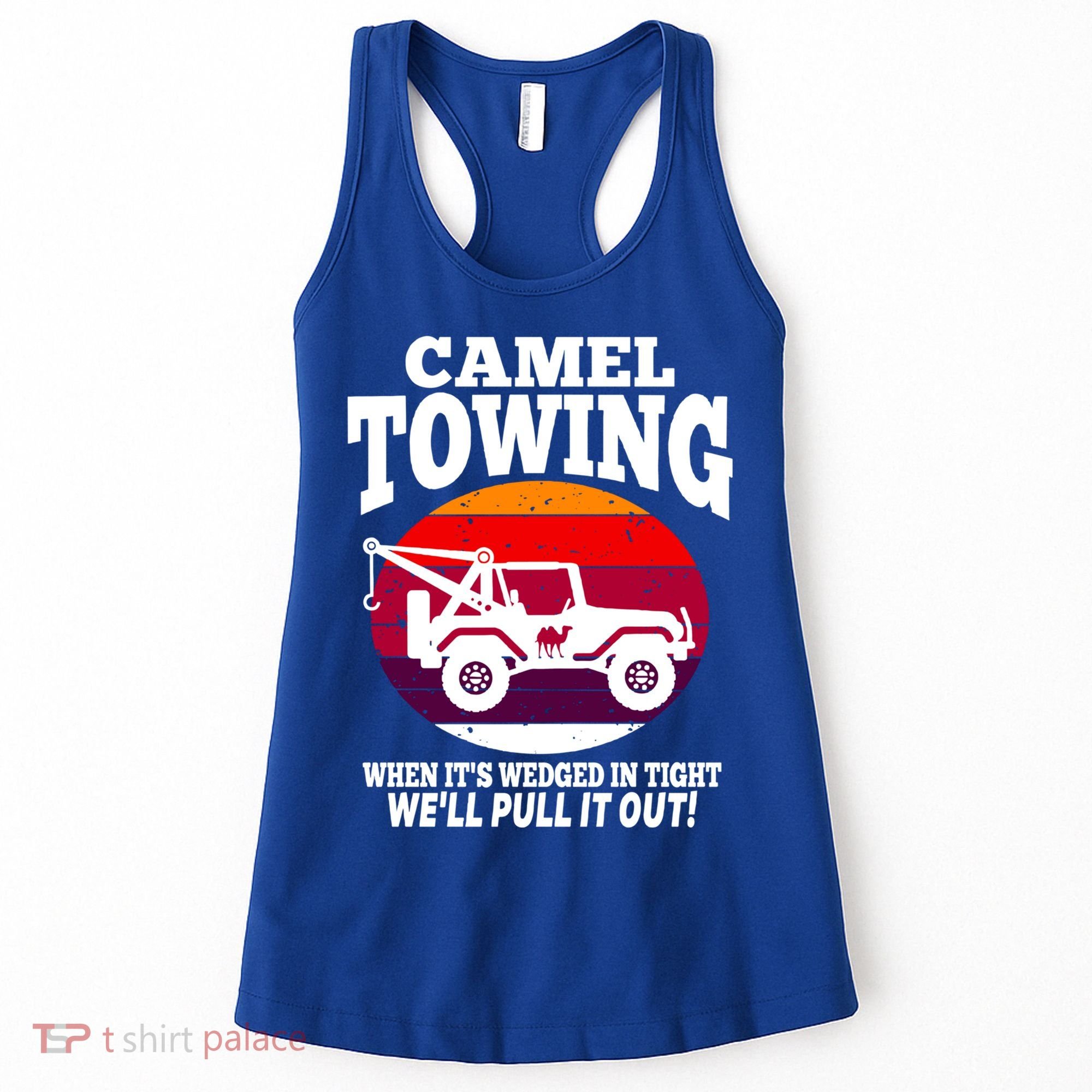 Camel Towing Meaningful Gift Funny Retro Camel Towing Funny Halloween Great Gift Women's Tank Top