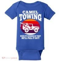Camel Towing Meaningful Gift Funny Retro Camel Towing Funny Halloween Great Gift Baby Bodysuit thumb 0