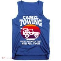 Camel Towing Meaningful Gift Funny Retro Camel Towing Funny Halloween Great Gift Tank Top thumb 0