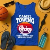 Camel Towing Meaningful Gift Funny Retro Camel Towing Funny Halloween Great Gift Tank Top thumb 4
