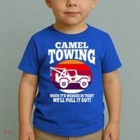 Camel Towing Meaningful Gift Funny Retro Camel Towing Funny Halloween Great Gift Toddler T-Shirt thumb 2