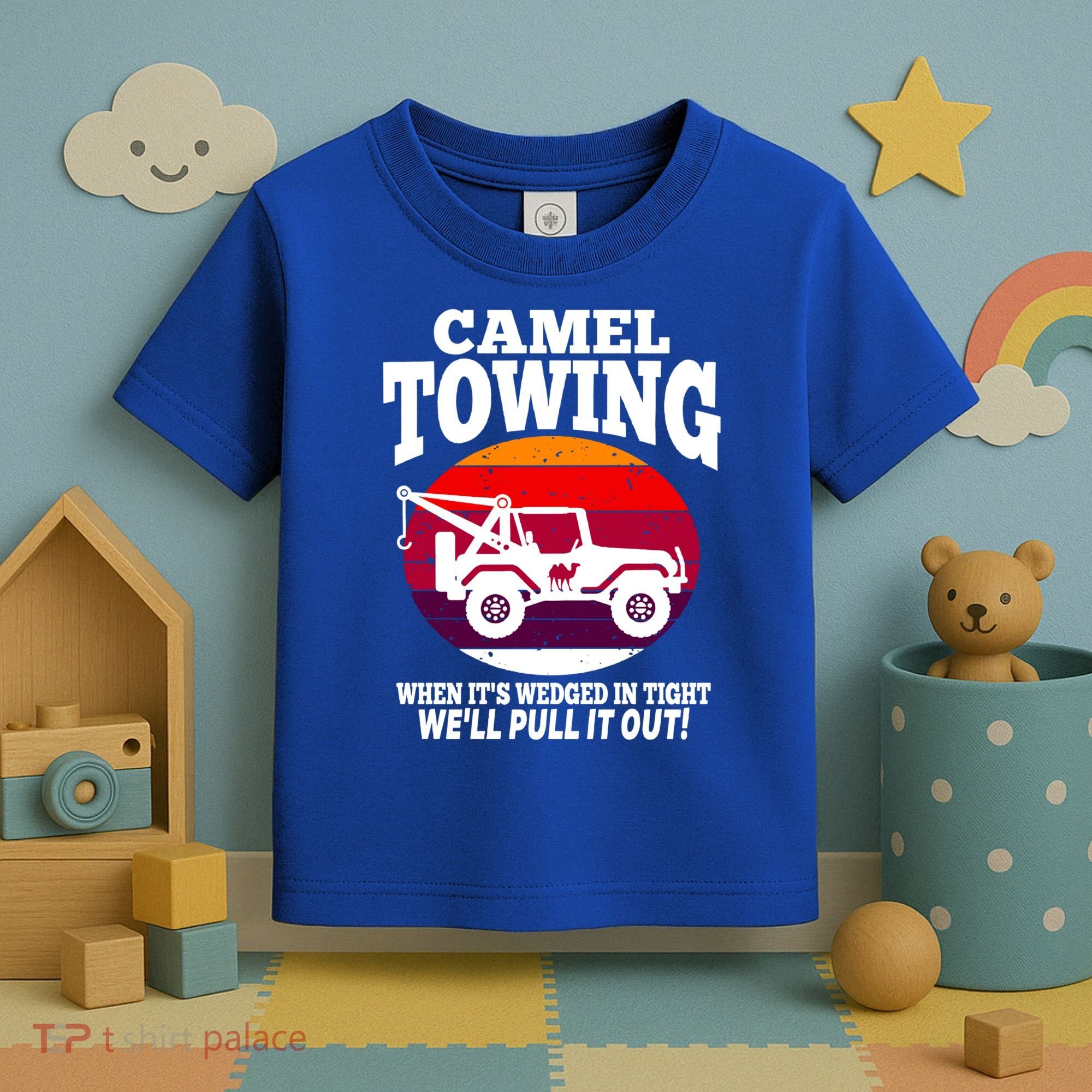 Camel Towing Meaningful Gift Funny Retro Camel Towing Funny Halloween Great Gift Toddler T-Shirt
