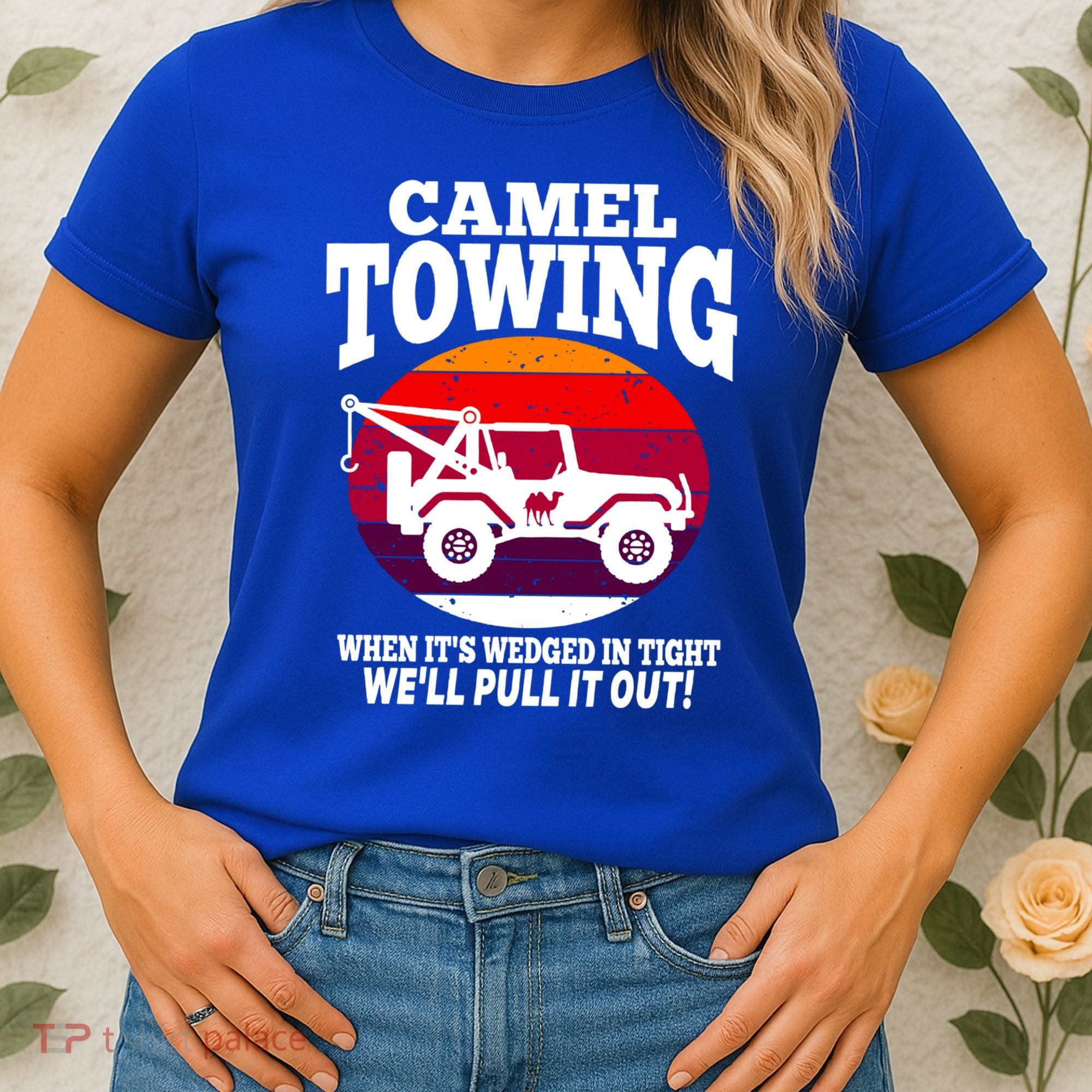 Camel Towing Meaningful Gift Funny Retro Camel Towing Funny Halloween Great Gift Women's T-Shirt