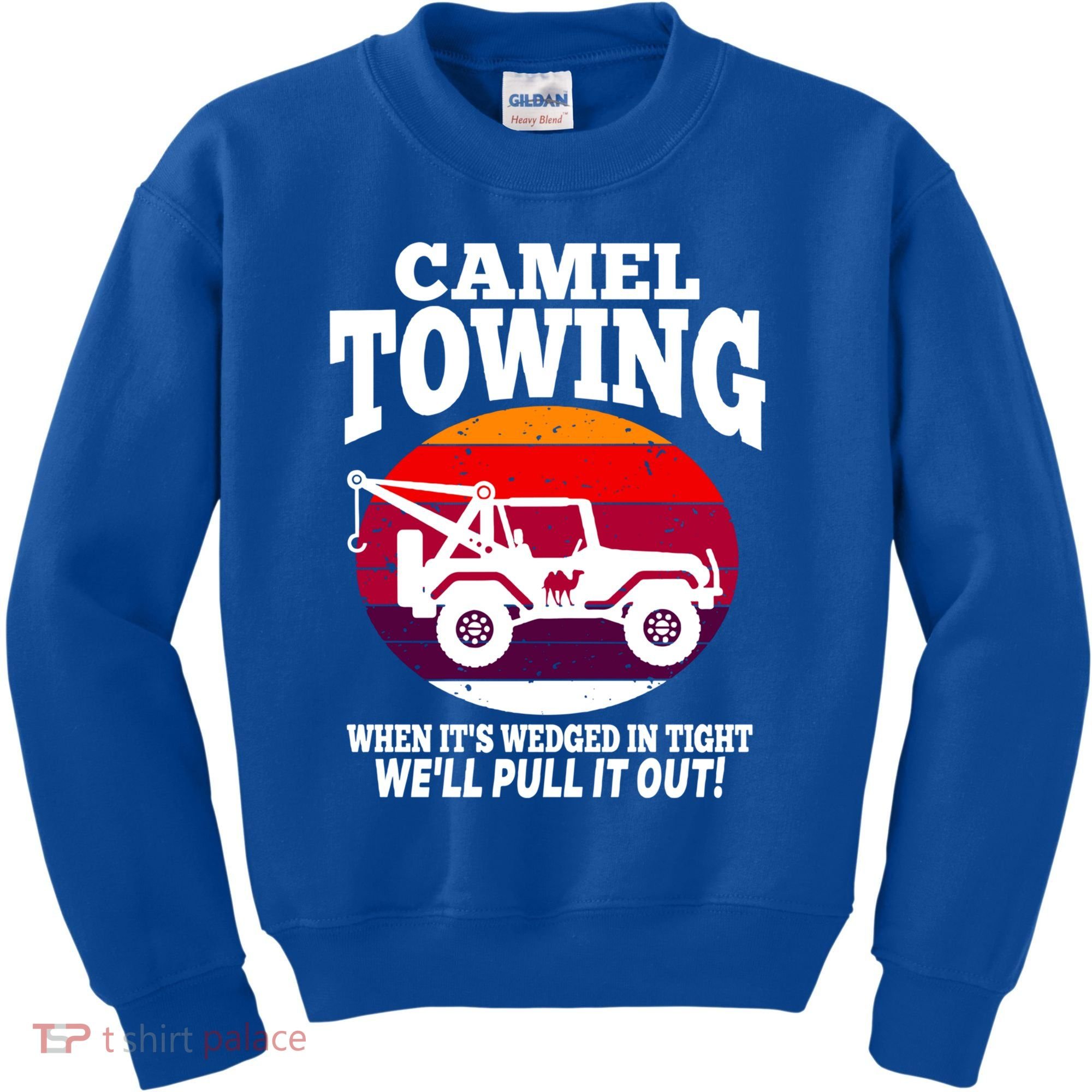 Camel Towing Meaningful Gift Funny Retro Camel Towing Funny Halloween Great Gift Kids Sweatshirt