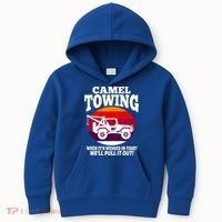 Camel Towing Meaningful Gift Funny Retro Camel Towing Funny Halloween Great Gift Kids Hoodie thumb 0
