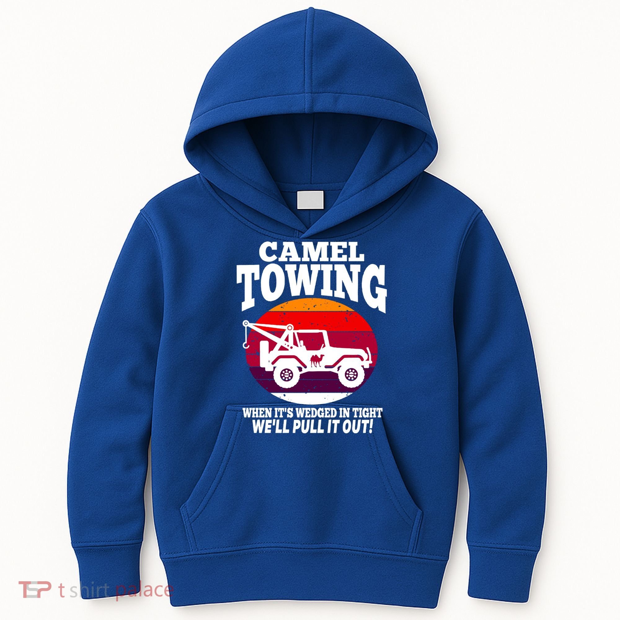 Camel Towing Meaningful Gift Funny Retro Camel Towing Funny Halloween Great Gift Kids Hoodie