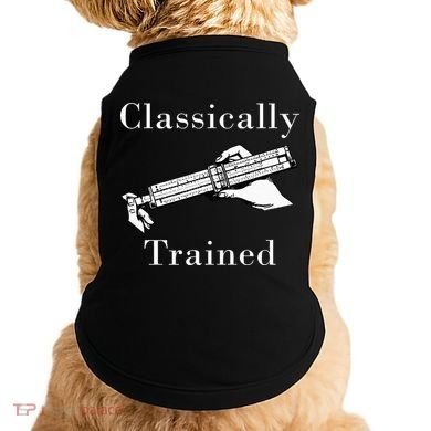 Classically Trained Mechanical Analog Calculator Slide Rule Doggie Tank