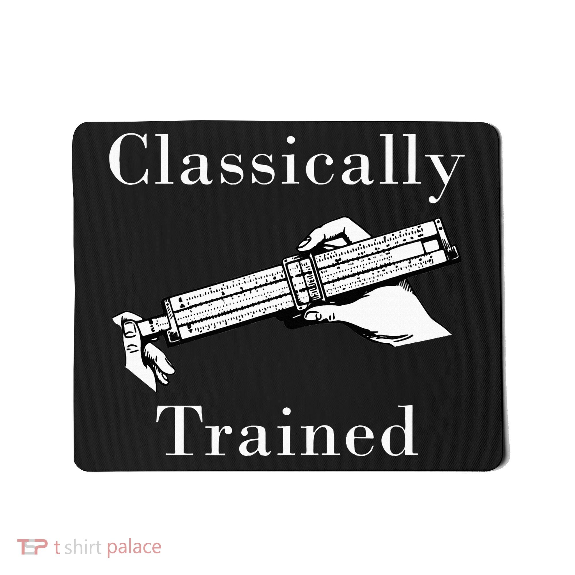 Classically Trained Mechanical Analog Calculator Slide Rule Mousepad