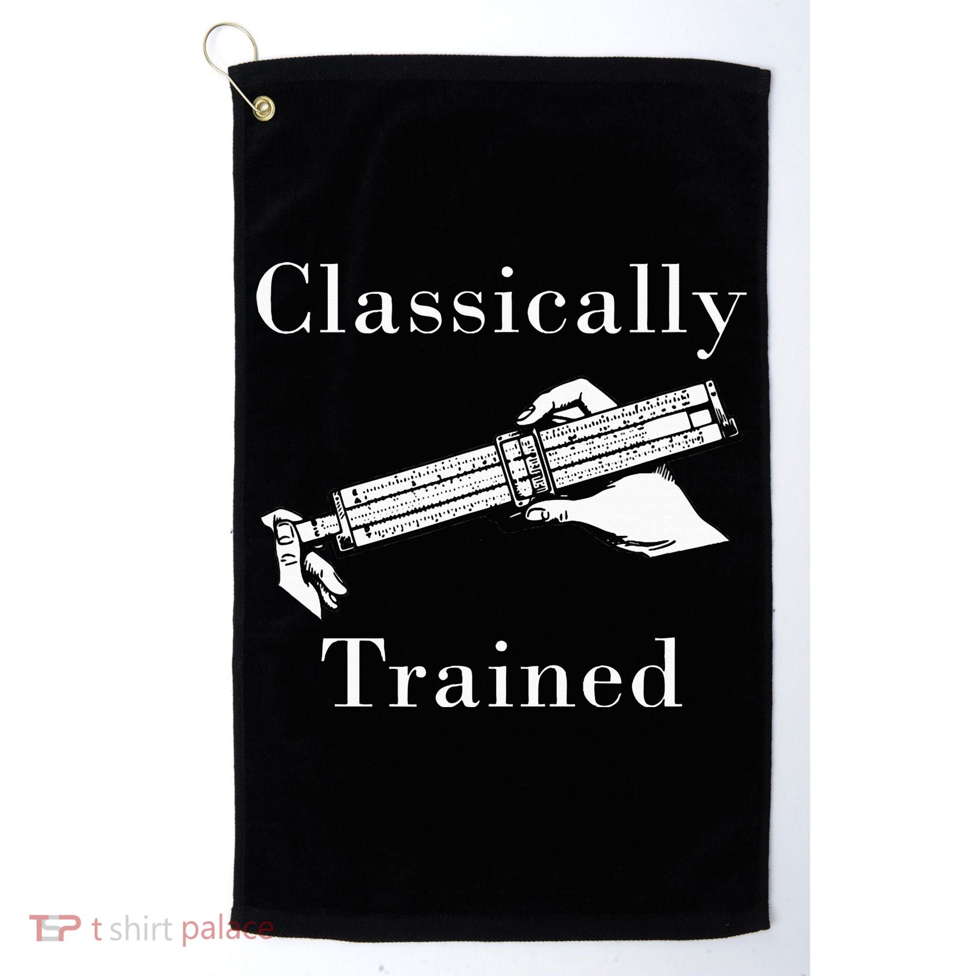 Classically Trained Mechanical Analog Calculator Slide Rule Golf Towel