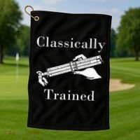 Classically Trained Mechanical Analog Calculator Slide Rule Golf Towel thumb 1