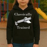 Classically Trained Mechanical Analog Calculator Slide Rule Kids Hoodie thumb 3